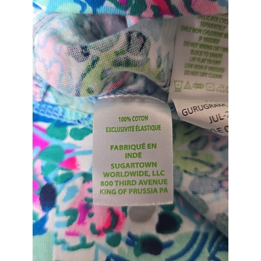 Lilly Pulitzer Tropical Ocean Shell Print Tunic Top Size Medium Style 008783 t10 - Picture 6 of 8